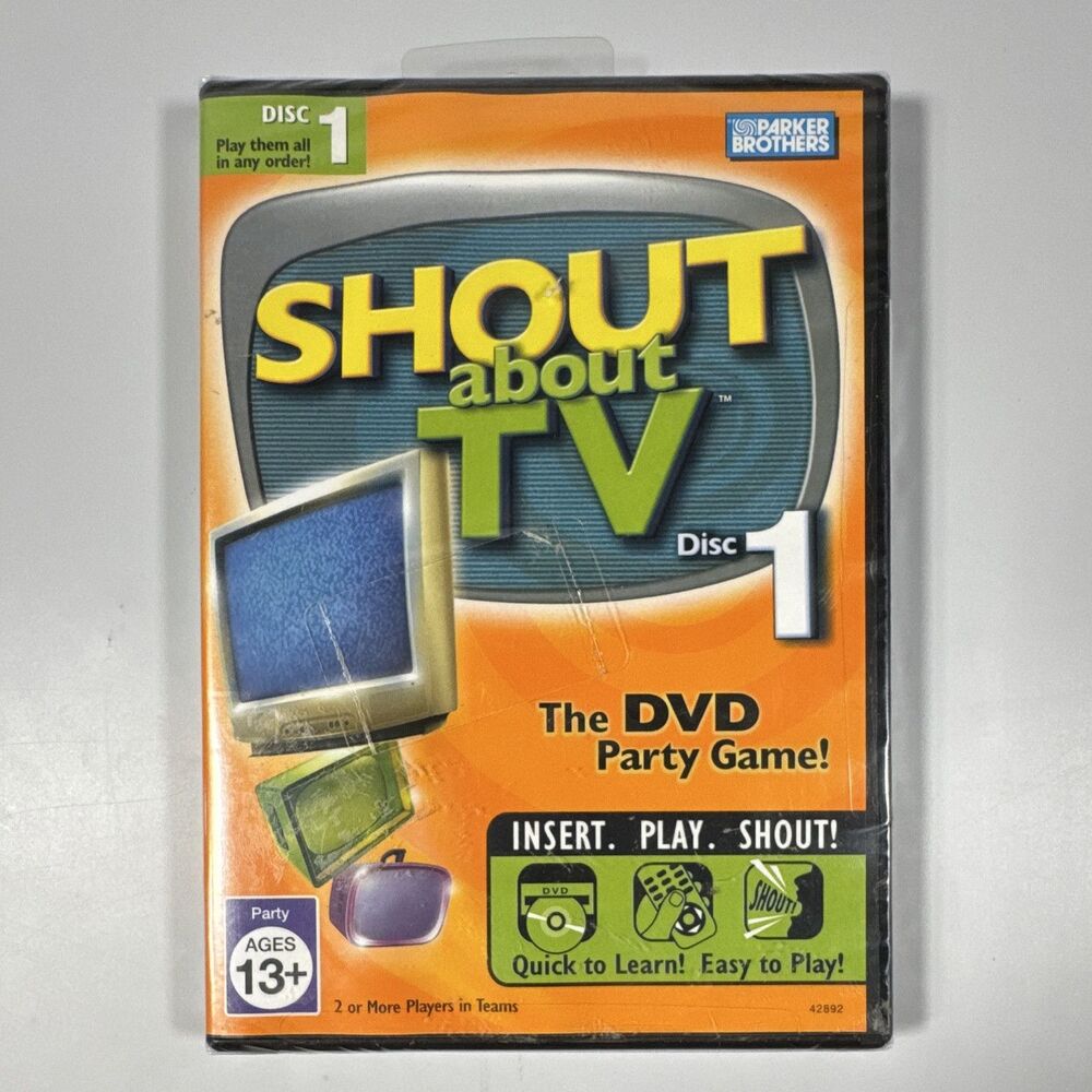 Parker Brothers Shout About TV DVD Party Game, TV Theme, 2+ Players, 13+